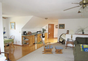 Kitchen and living room area at St. Joseph's Farm, Holy Angels Guest House in Westby, Wisconsin.