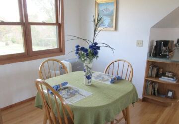 Dining room table at St. Joseph's Farm, Holy Angels Guest House in Westby, Wisconsin.