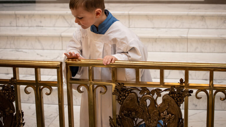 Closing the communion rail