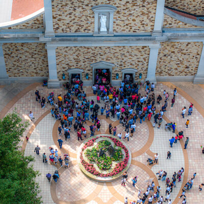 Pilgrims-gathered-at-the-shrine-of-our-lady-of-guadalupe-la-crosse-wisconsin-shrine-church-plaza