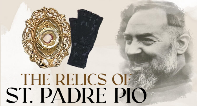 Padre Pio Relics Glove and Bandage