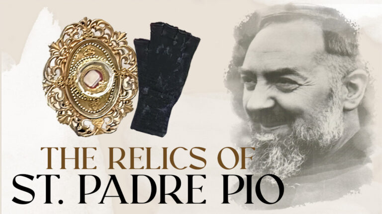 Padre Pio Relics Glove and Bandage
