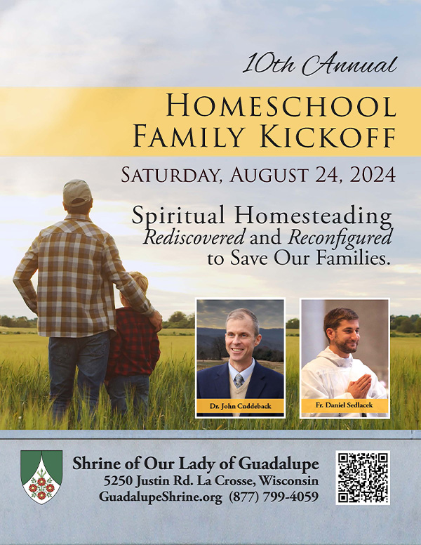 Homeschool kickoff flyer: Guest Speakers, location, QR code