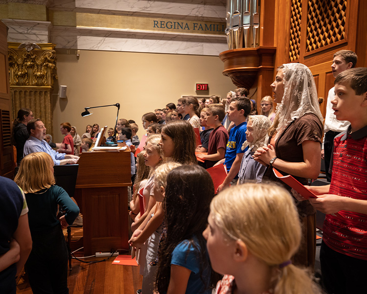 Children Singing in the Shrine Choir Loft Guadalupe Shrine