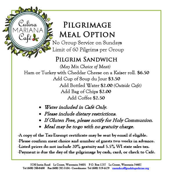 Pilgrim Group Meal Option