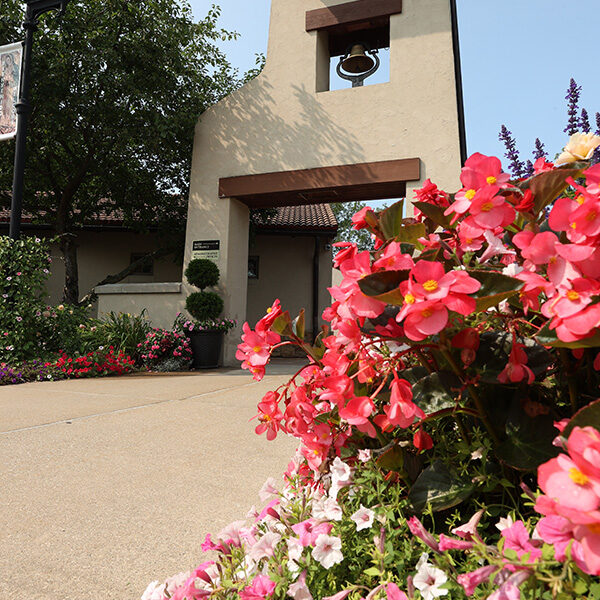 Shrine Entrance with Flowers