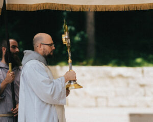 Friars of the Renewal Eucharistic Procession at Guadalupe Shrine