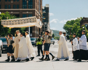 Image of Eucharistic Procession In La Crosse, Wisconsin