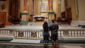 Praying before Our Lady of Guadalupe About Plenary Indulgences