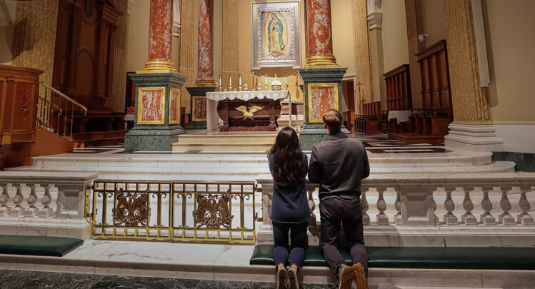 Praying before Our Lady of Guadalupe About Plenary Indulgences