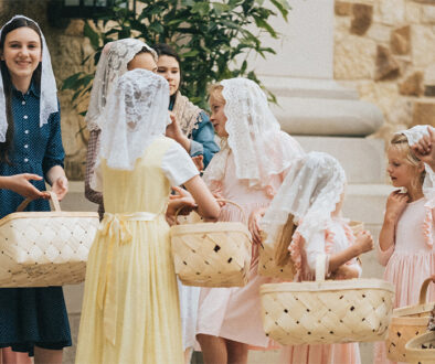 Our Lady's Handmaids before Corpus Christi Procession