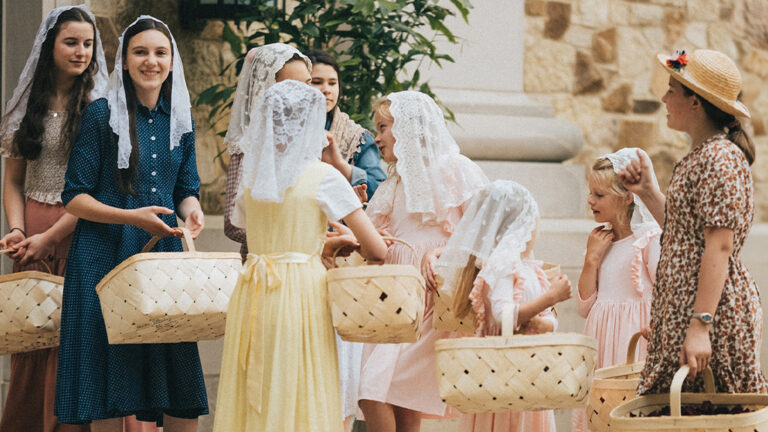 Our Lady's Handmaids before Corpus Christi Procession
