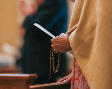 Praying the Rosary in the Guadalupe Shrine