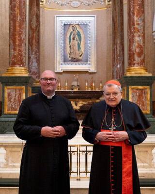 Cardinal Burke and Father Nemeth at the Guadalupe Shrine