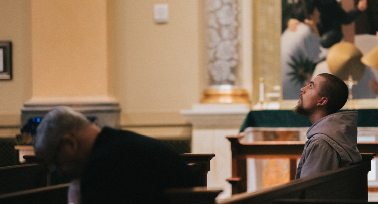 Priests in the Shrine Pews