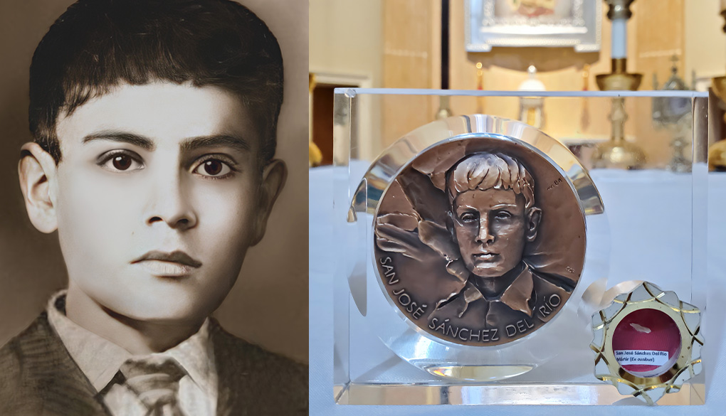 St. Jose Sanchez del Rio relic on the Altar at the Shrine of Our Lady of Guadalupe