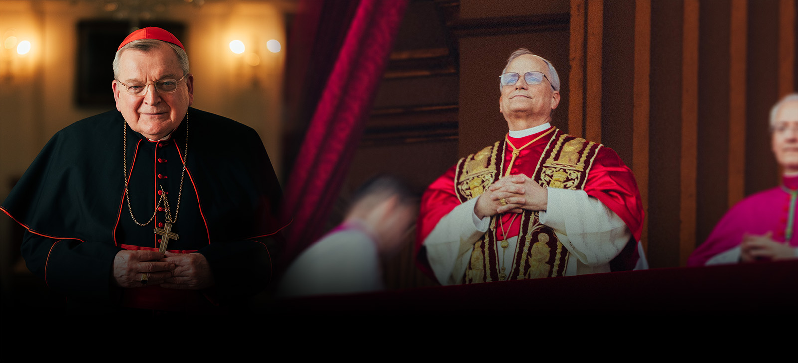 Cardinal Burke alongside Pope Leo XIV